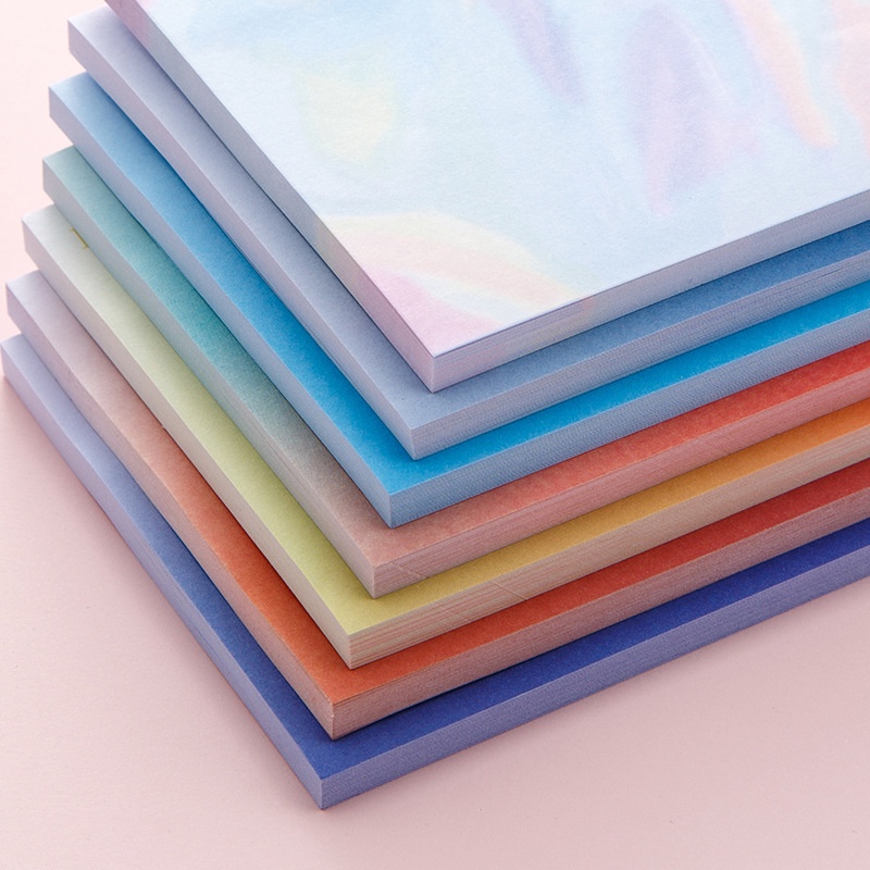Giấy Ghi Chú Màu Gradient Cầu Vồng Sáng Tạo Cho Học Sinh