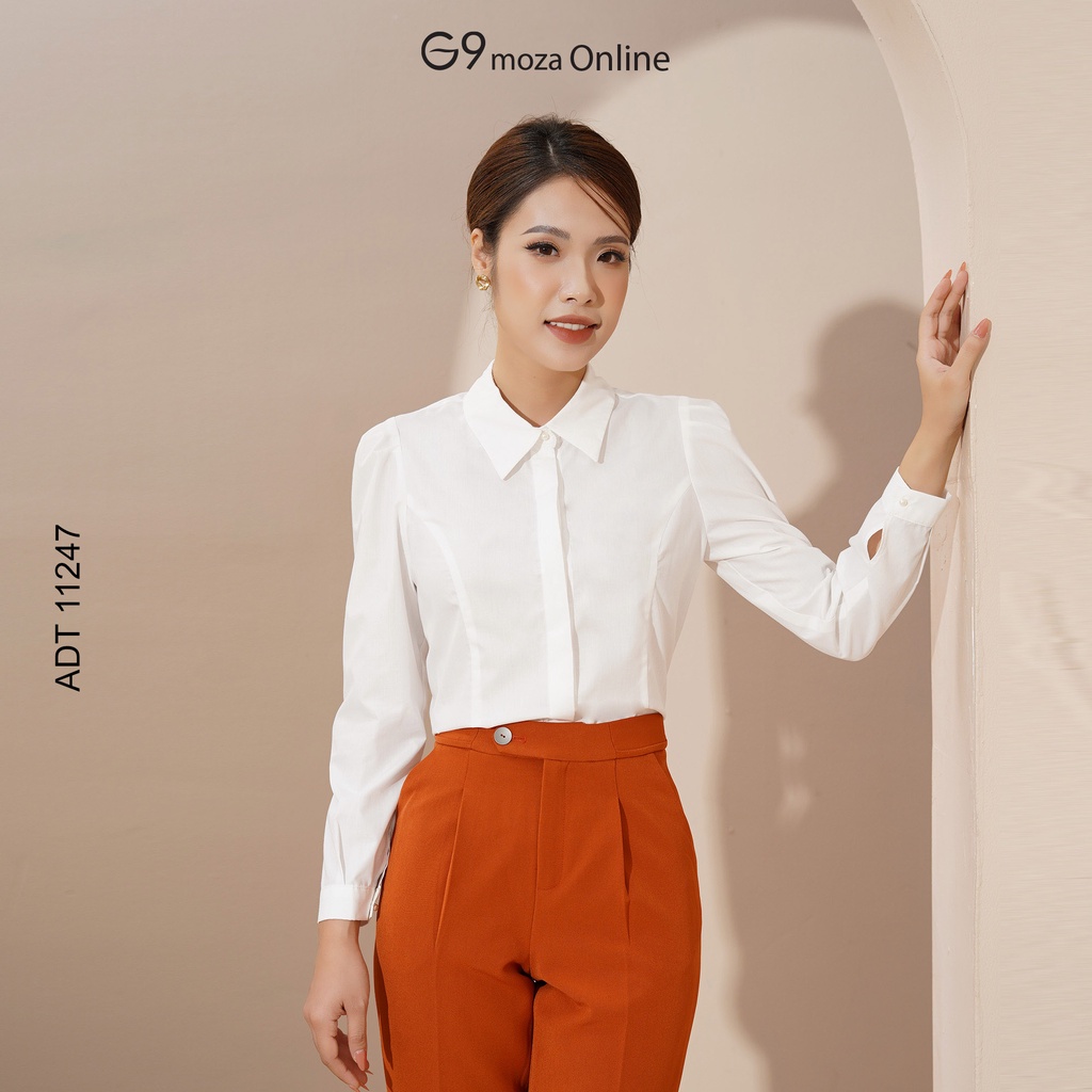 Áo sơ mi tay dài 11247 G9moza chất thô