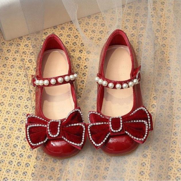 Giày Búp Bê Da Đế Mềm Chống Trượt Thời Trang Xuân Thu Cho Bé Gái
