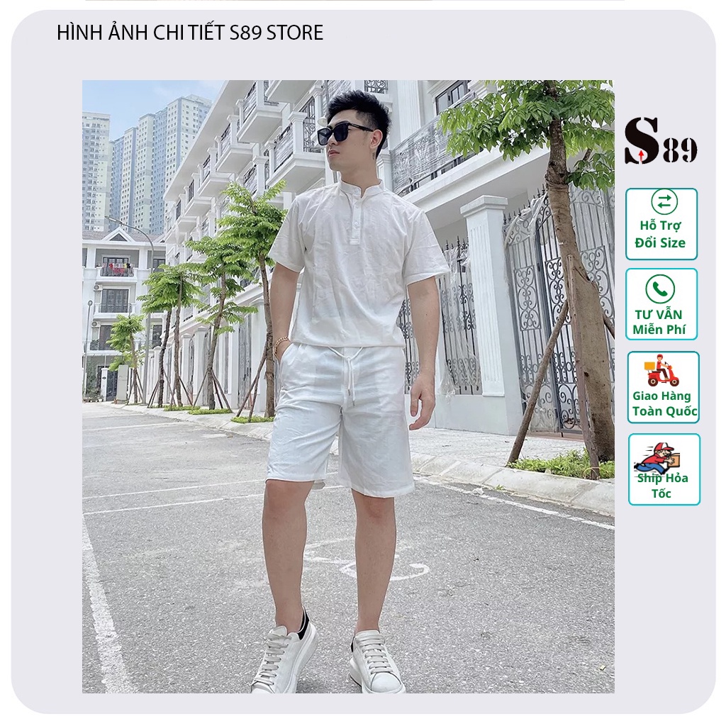 Đồ bộ nam S89 chất liệu đũi xước thái mặc thoáng mát siêu nhẹ