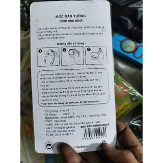 vỉ móc dán tường inox