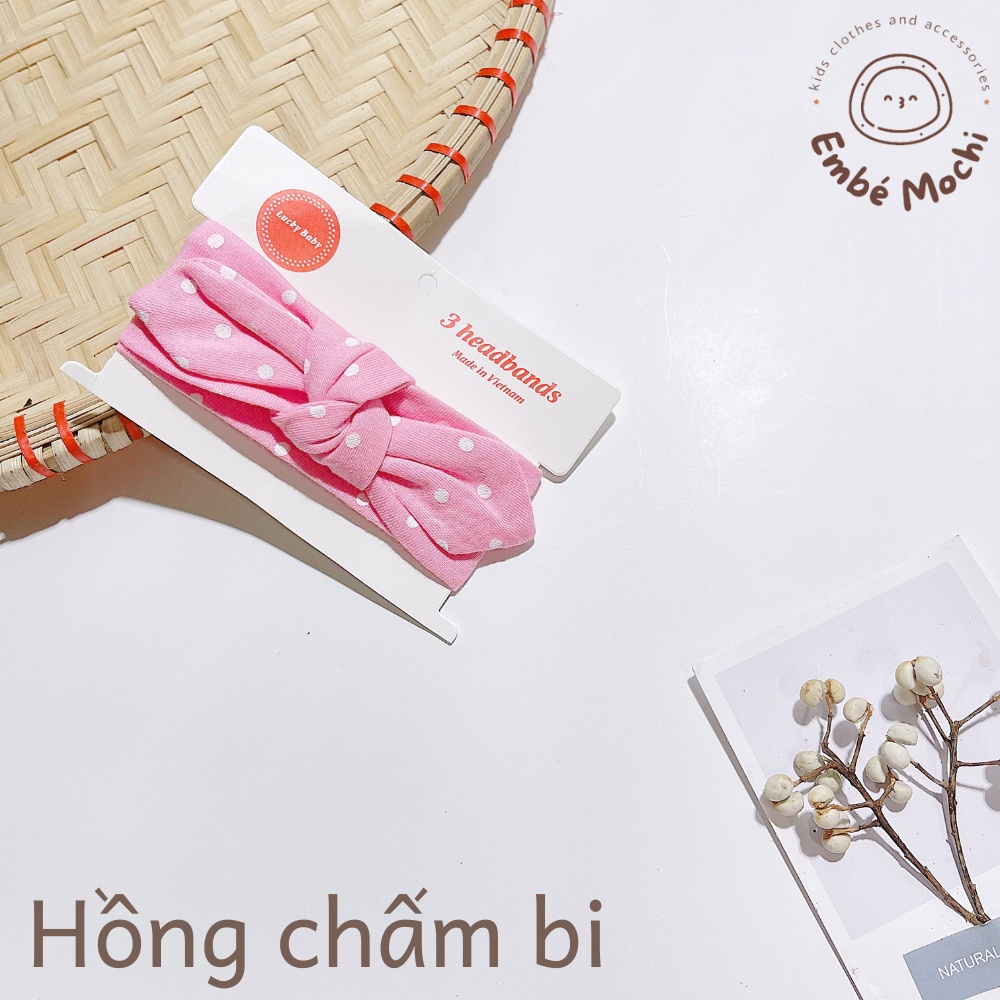 Turban nơ che thóp làm điệu cho bé nhiều màu dễ thương