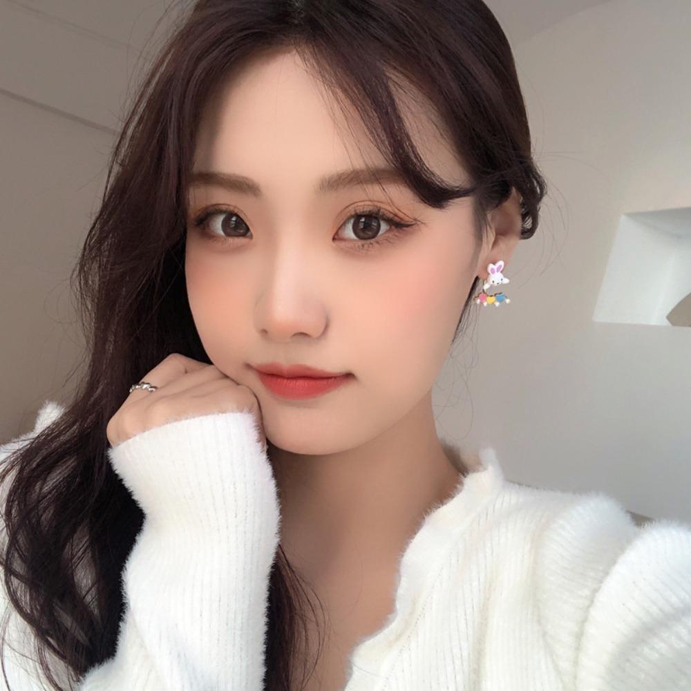 Khuyên Tai Hình Thỏ Dễ Thương Phong Cách Pháp Sang Trọng Cho Nữ