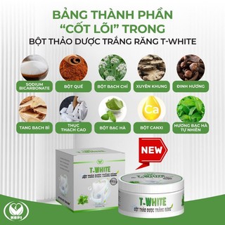 Bột trắng răng T White - Mẫu mới x2 Canxi
