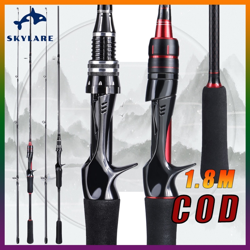 🔥Cần câu máy 2 khúc ,thanh thép không gỉ bằng sợi carbon,Thích hợp để câu cá trong nước muối và nước ngọt