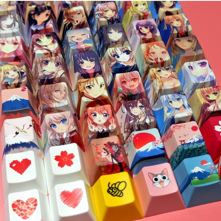 1 Nút Bàn Phím Cơ cherry mx kaih Bằng Nhựa PBT Họa Tiết Hoạt Hình Dễ Thương Độc Đáo