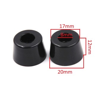 Bộ 2 chốt cao su hình nón màu đen 20mm X 17mm, chân đệm giảm chấn chống sốc gắn cửa trước sau xe hơi, ô tô