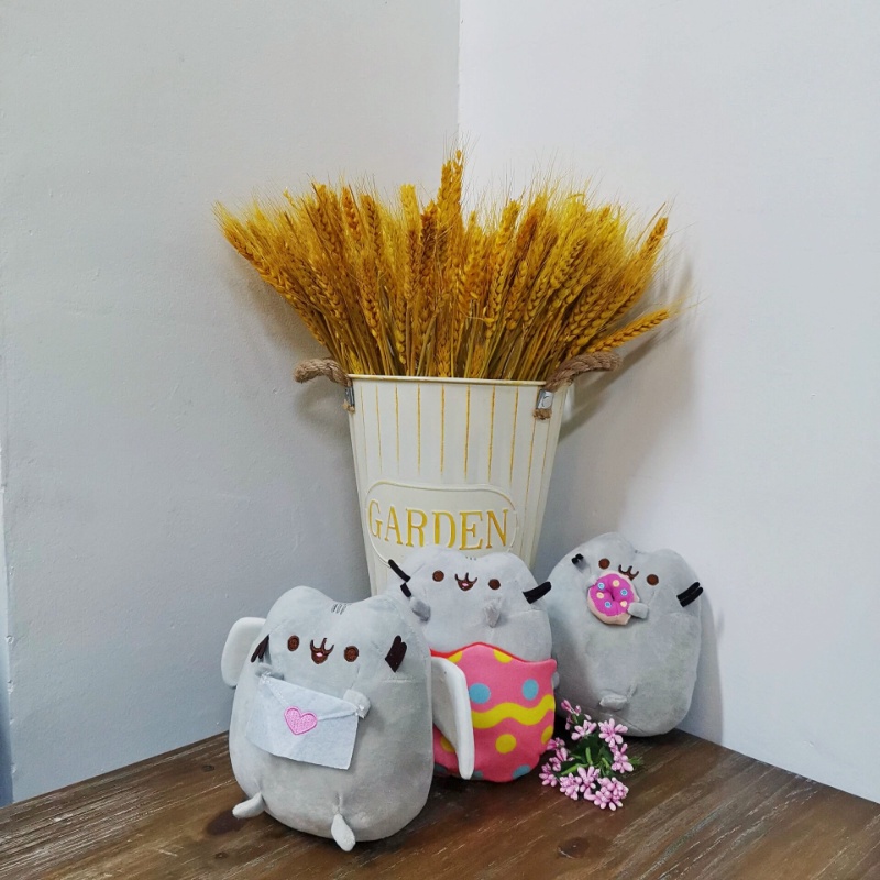 【Ready Stock】18cm/23cm Pusheen The Cat Doughnut Cookie Plush Soft Toys Kids Baby Gifts Stuffed Animals