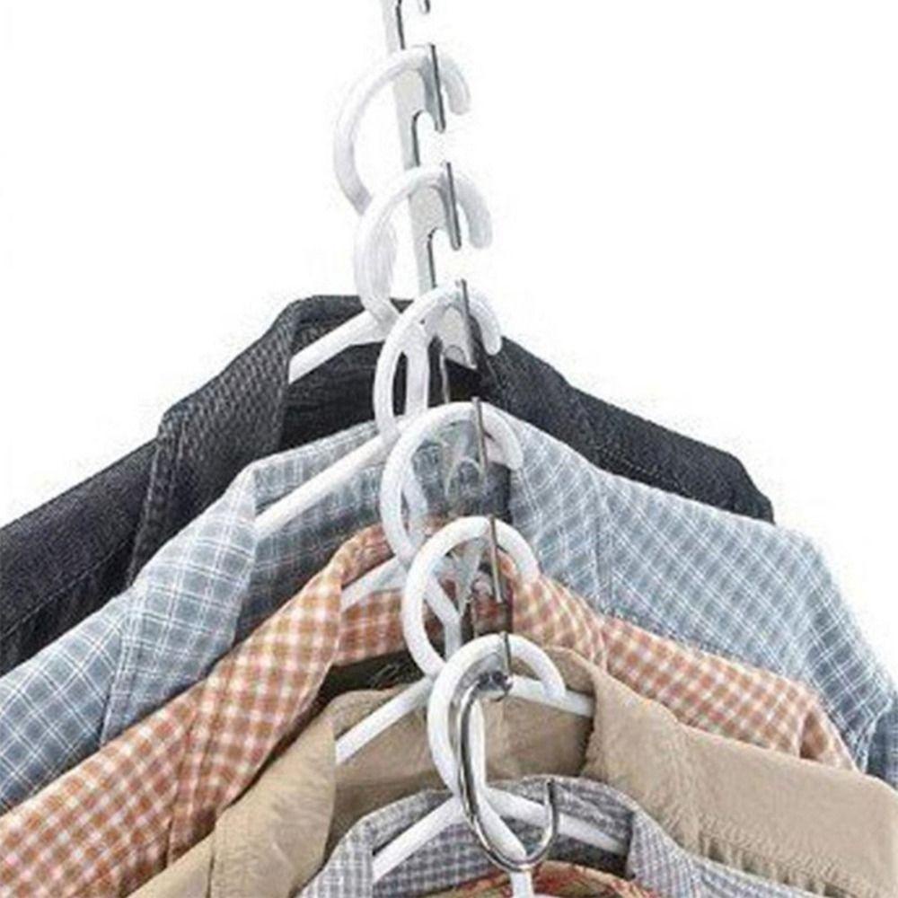 1 Móc Treo Quần Áo Bằng Thép Không Gỉ Tiết Kiệm Không Gian Đa Năng