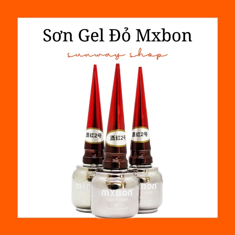 Sơn Gel Đỏ Mxbon đỏ/ Sơn móng/ Dụng cụ làm nail