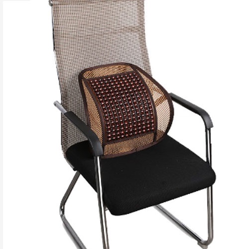 Miếng Lưới Tựa Lưng Ghế Hạt Gỗ Chống Mỏi Lưng Cho Ô Tô Và Văn Phòng