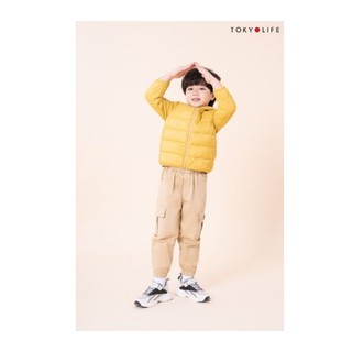 [FORM RỘNG - NÊN LÙI 1 SIZE] Áo khoác phao TRẺ EM chần bông siêu nhẹ siêu ấm mũ liền dài tay C3JCK005L