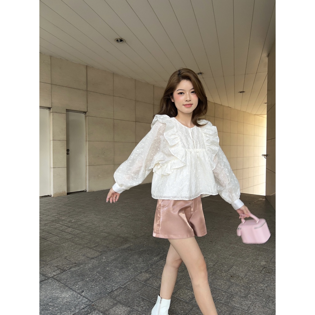 Quần ngắn trơn chất tafta bóng PLAIN SHORTS