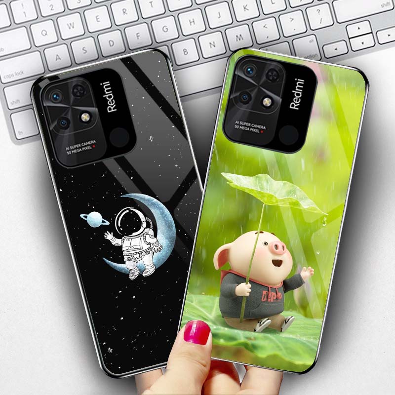 Ốp XIAOMI REDMI 10C Lưng Kính Cường Lực Sáng Bóng