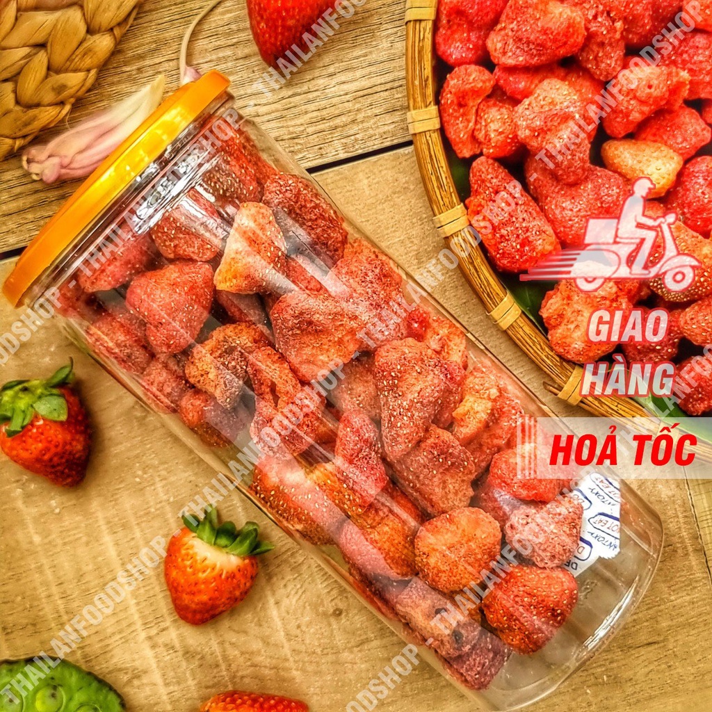 Dâu Tây Sấy Thăng Hoa ( Dâu Tây Sấy Đông Khô ) - Lon 250gram