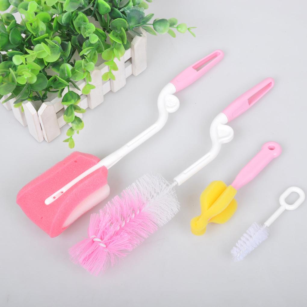 Bộ Cọ Vệ Sinh Bình Sữa Em Bé Bằng Thép Không Gỉ Tiện Lợi