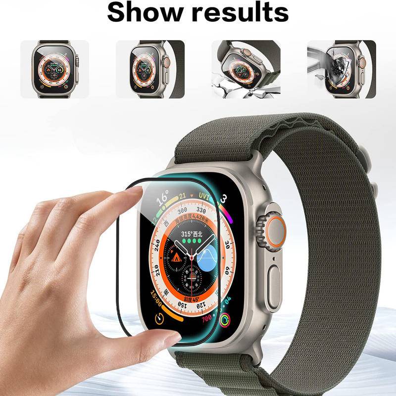 Kính Cường Lực Cong 3D Siêu Mỏng Chống Trầy 49mm Cho iWatch Ultra 49mm