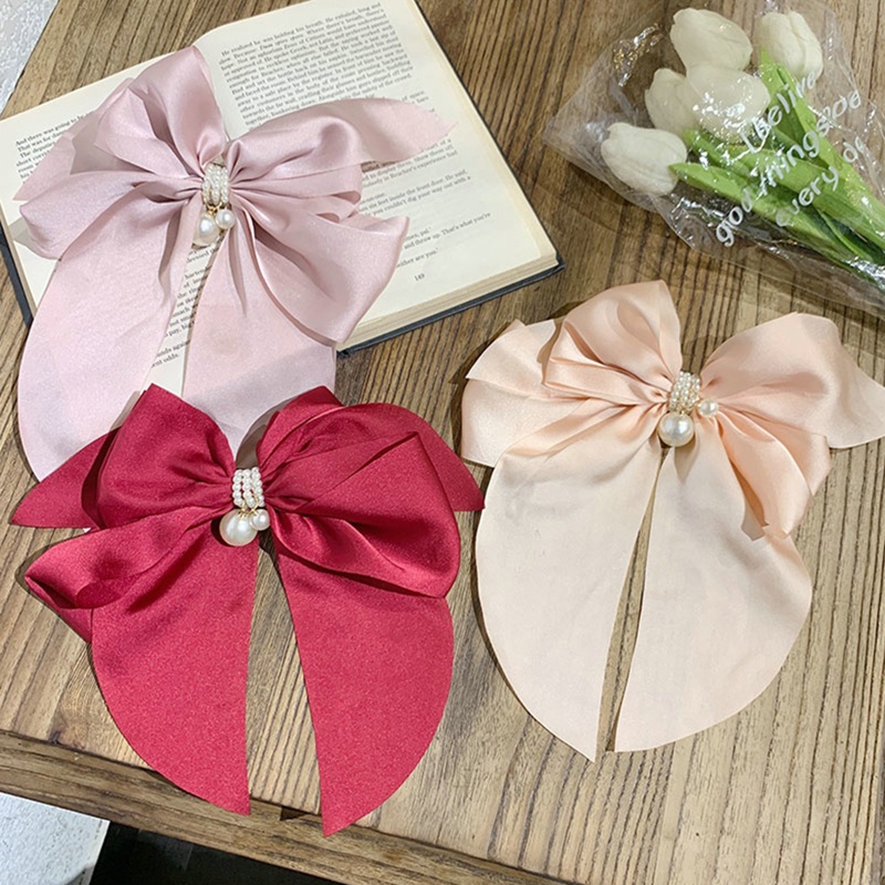 Kẹp Tóc Nơ Đính Ngọc Trai Thời Trang Cho Nữ dreamdiary