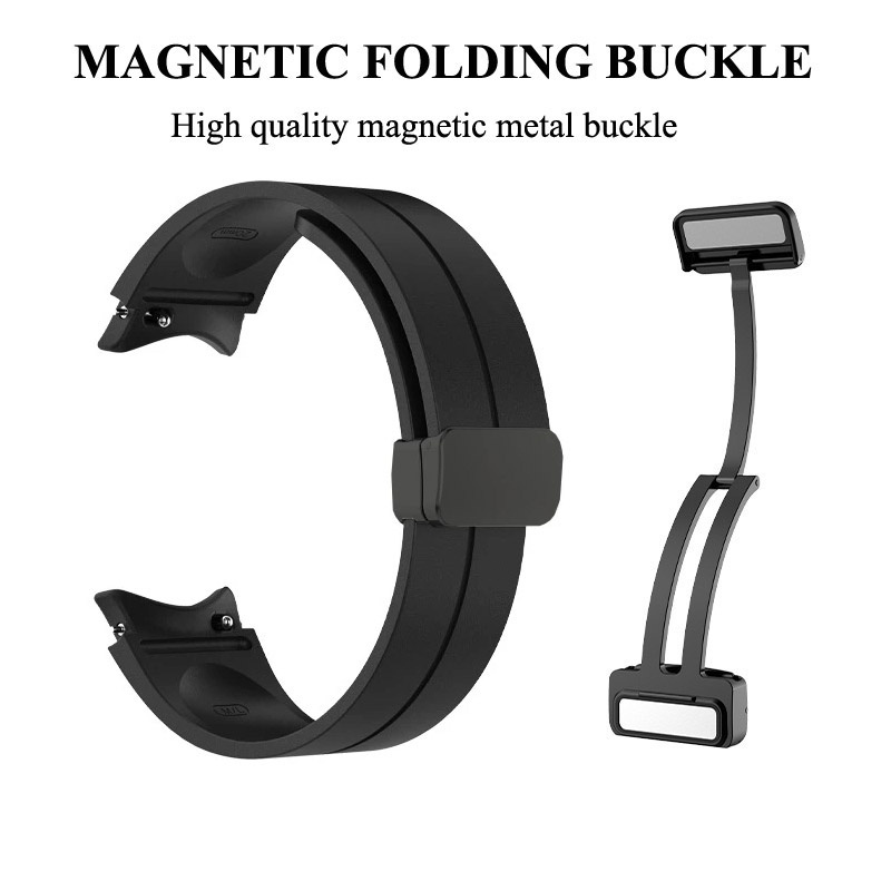 Dây Đeo Từ Tính Bằng Silicon Cho Đồng Hồ Thông Minh Samsung Galaxy Watch 5 4 Classic 46mm 5 Pro