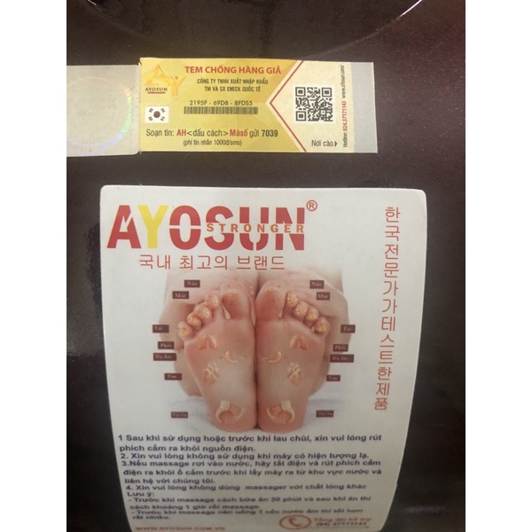 Máy massage chân Hàn quốc Ayosun,Giảm đau nhức bàn chân.Máy massage chân siêu bền