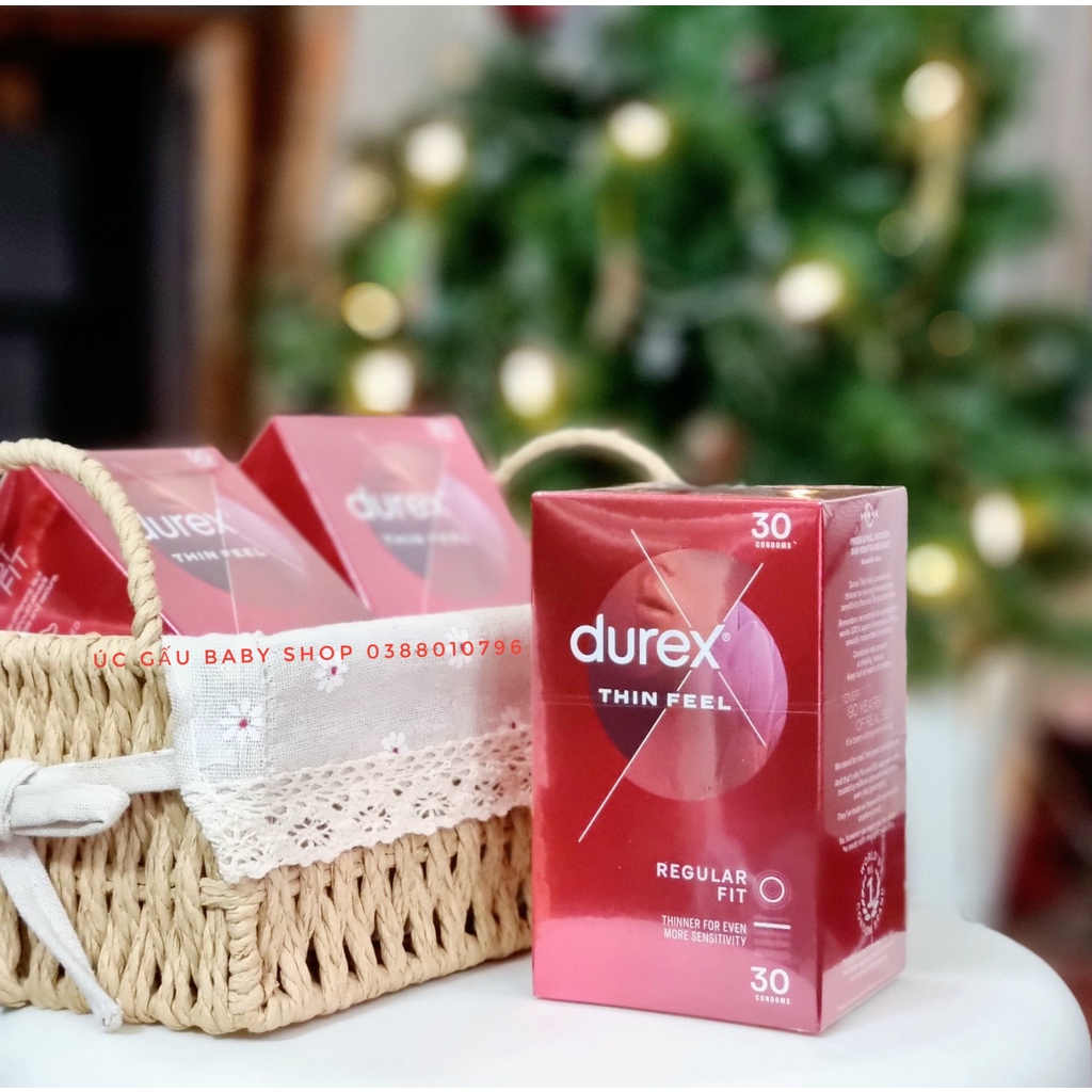 [NOWSHIP] Bao cao su Durex Fetherlite Úc siêu mỏng 30 cái