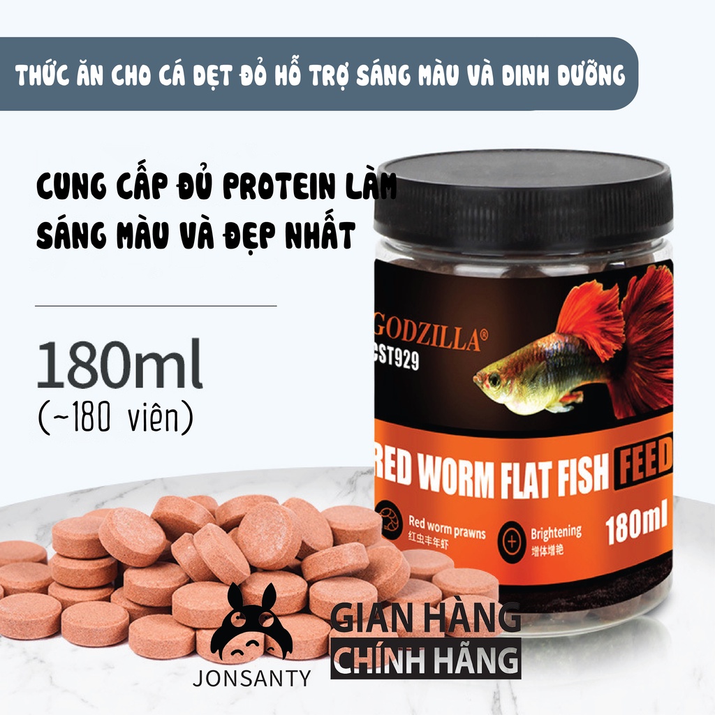 Thức ăn viên dán cho cá cảnh nhỏ, viên tảo protein hãng JONSANTY đầy đủ vitamin thiết yếu giúp cá phát triển khỏe mạnh