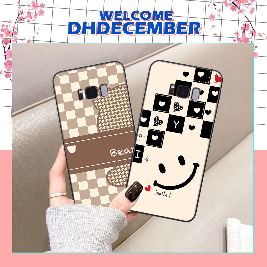 Ốp lưng Samsung S8 / S8 PLUS in hình tim, kẻ vuông mẫu mới CỰC XINH