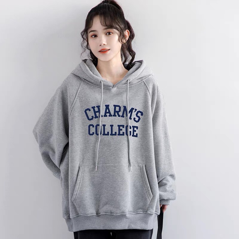 Áo hoodie unisex vải nỉ bông mũ 2 lớp,Áo hoodie Miuzi 2 Màu DT043