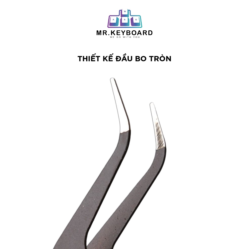 Nhíp gắp cong đầu tròn hỗ trợ lube switch bàn phím cơ