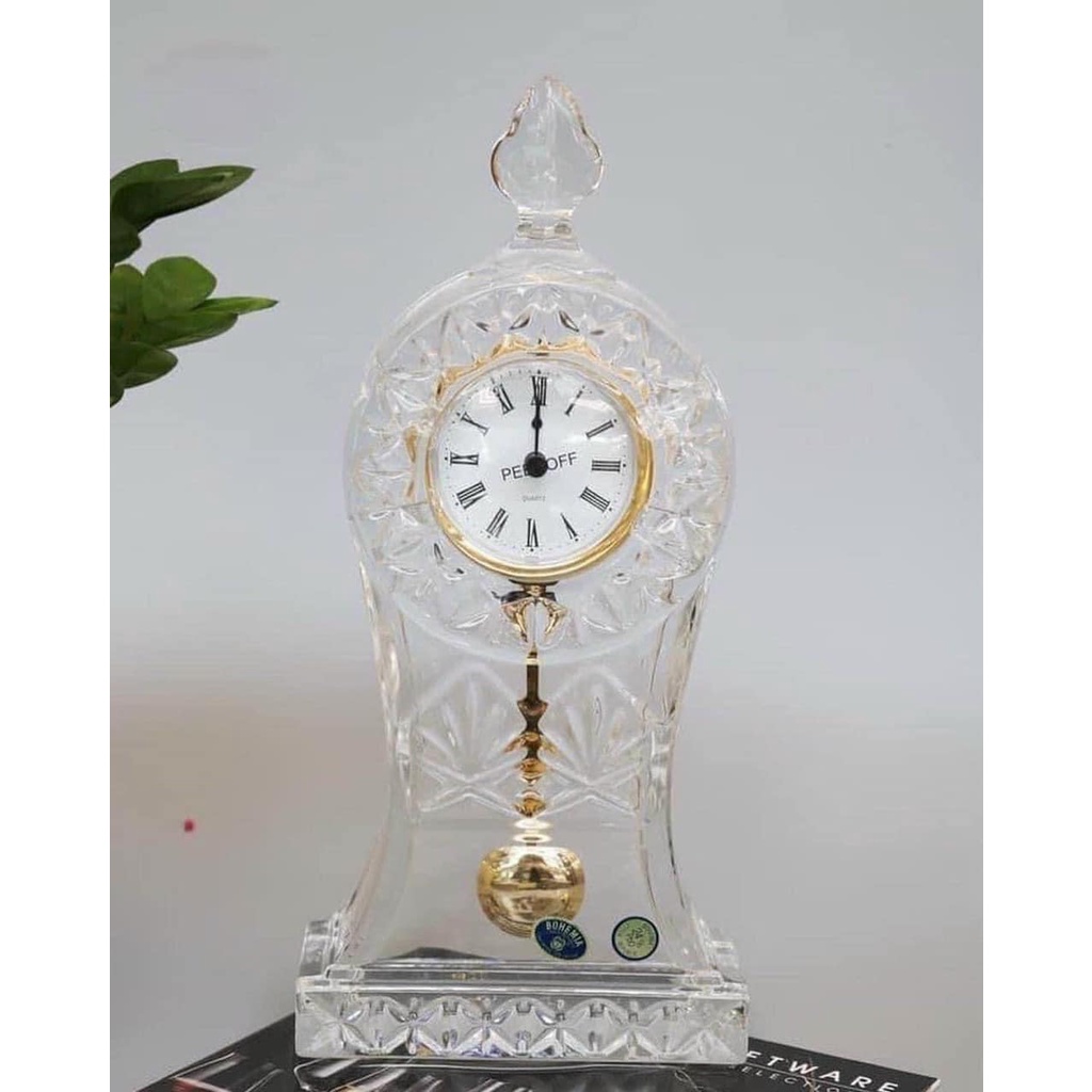 Đồng Hồ Để Bàn Nội Địa Séc Bohemia Chất Liệu Pha Lê Thủy Tinh Sang Trọng Cao Cấp GermanySnT 150011