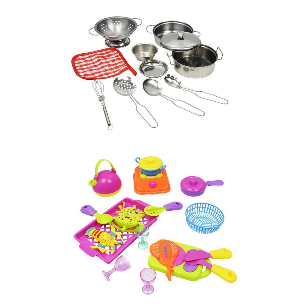 Đồ chơi trẻ em Nấu Ăn Nhà Bếp Bằng Nhựa Không Gỉ Cho Bé