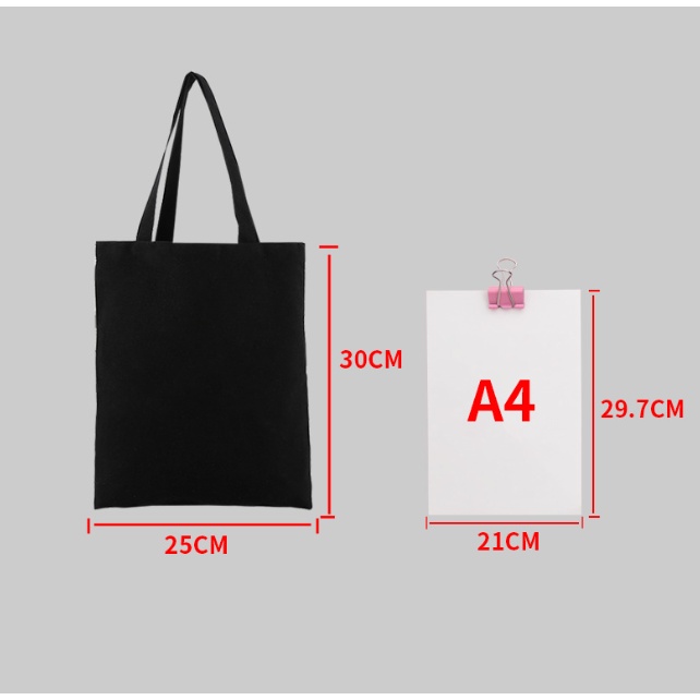 Túi vải trơn kích thước có sẵn cotton quai xách có thể in logo doanh nghiêp Trương Gia Túi Vải - Túi Canvas