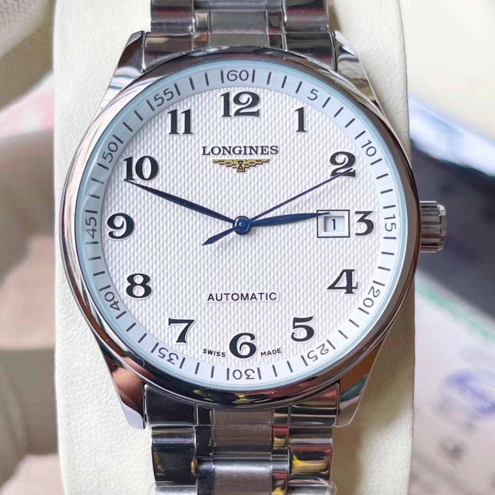Đồng Hồ Nam longines Sapphire L25184 Máy Cơ Automatic Nhật Mặt Trắng Cọc số