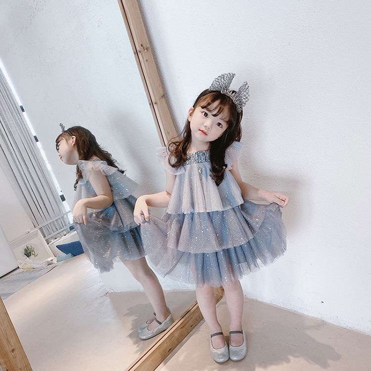Đầm Nhiều Tầng Phong Cách Phương Tây Thời Trang Mùa Hè Cho Bé Gái