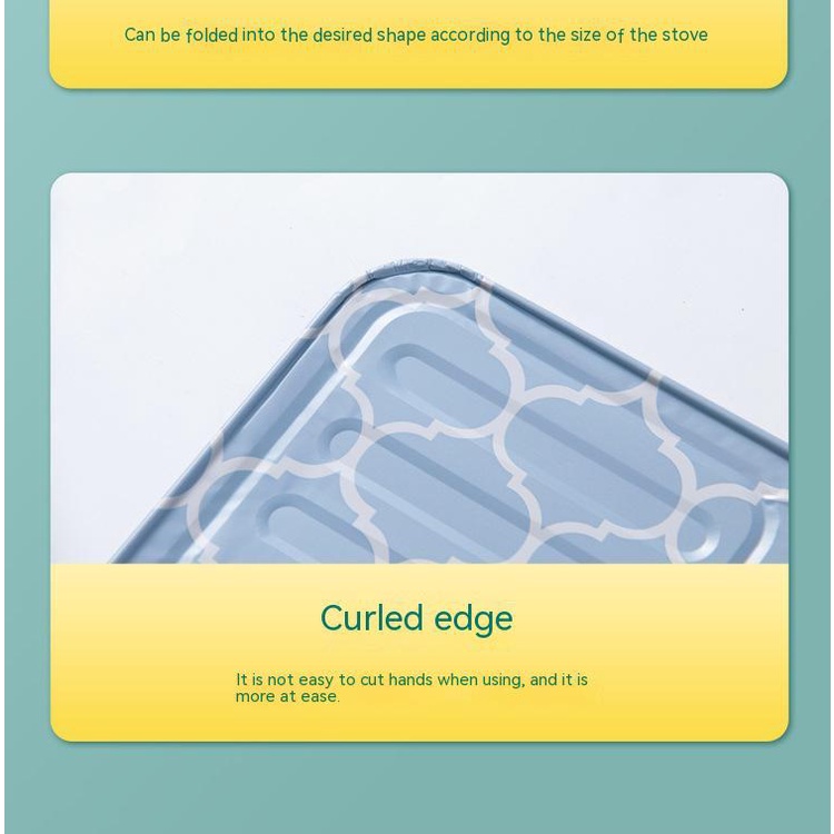 Tấm Lá Nhôm Chịu Nhiệt Cao Chống Dầu Mỡ Chống Văng Có Thể Gấp Gọn Dễ Dàng Cho Nhà Bếp