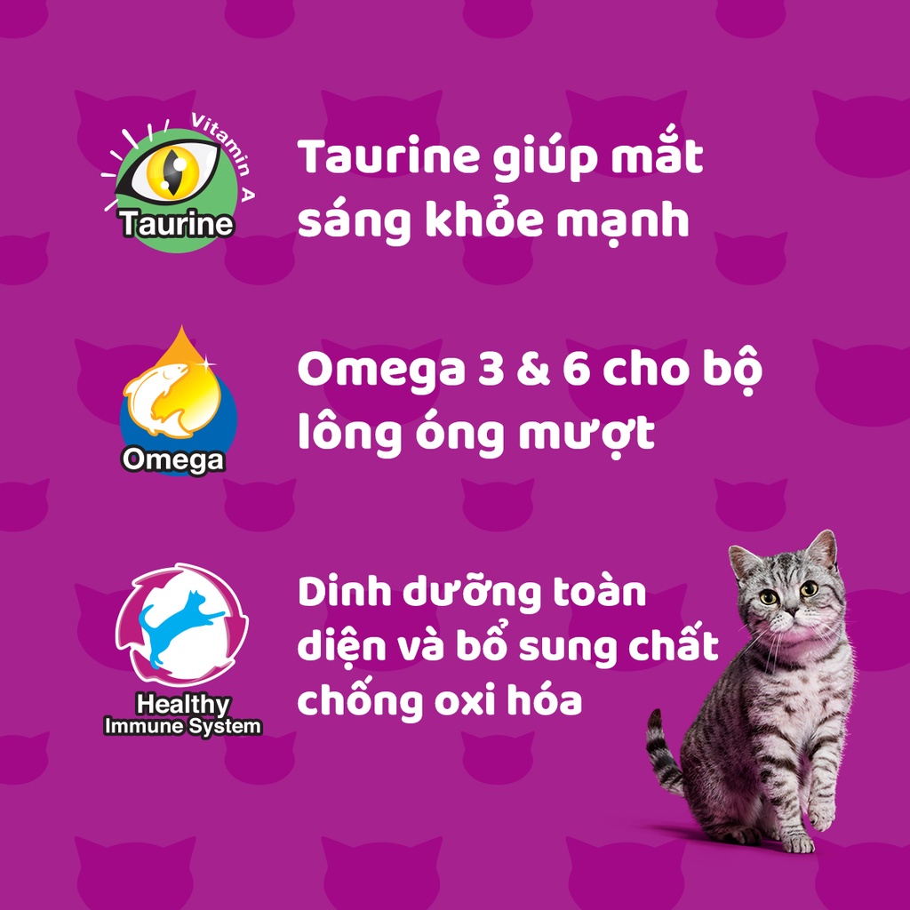Bộ 12 Lon Thức Ăn Cho Mèo Trưởng Thành Dạng Pate WHISKAS Mix 2 Vị 400G.