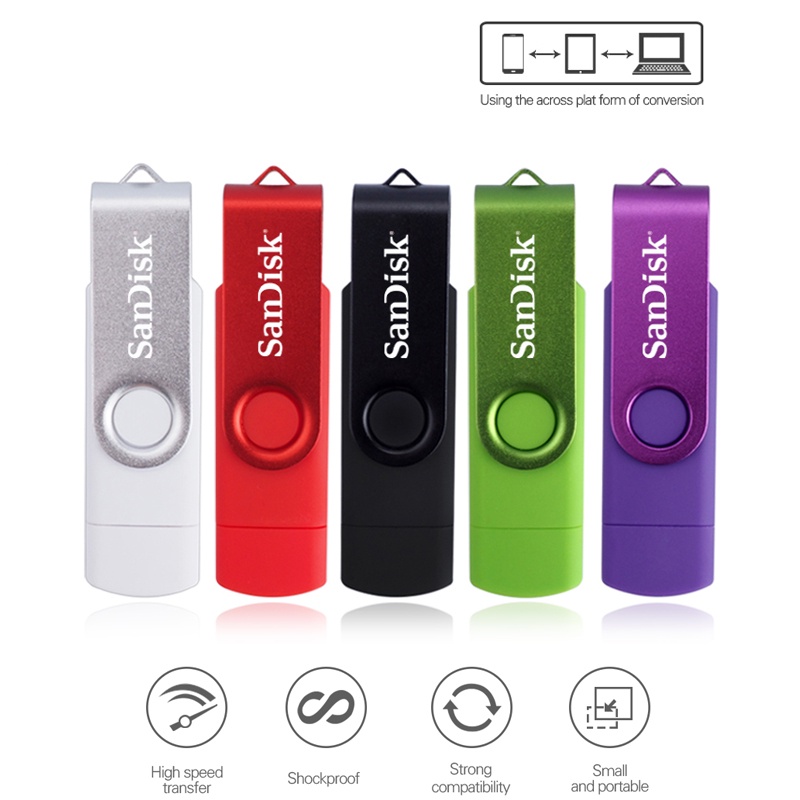 SANDISK Ổ Đĩa Usb Hai Trong Một Đa Năng 4GB / 8GB / 16GB / 32GB / 64GB128GB / 256GB / 512GB / 1TB / 2TB