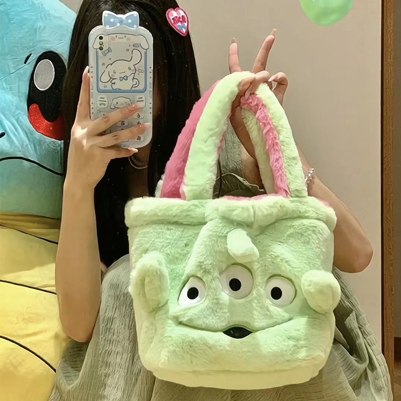 Túi Xách Đeo Vai Hình Gấu Nhồi Bông Hai Mặt Cỡ Lớn Đáng Yêu