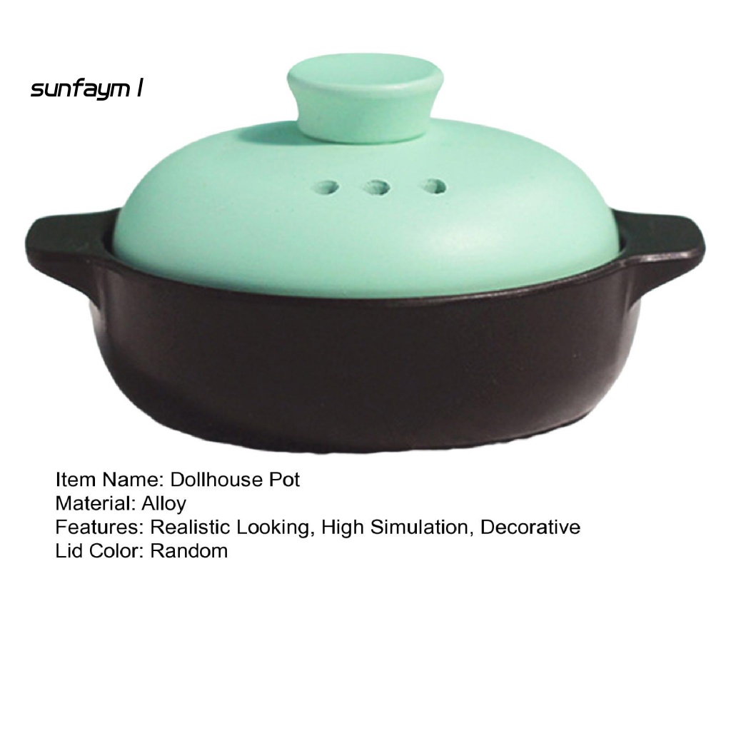 Sunfa Mô Hình Nồi Nấu Súp Mini Bằng Kim Loại Trang Trí Nội Thất Nhà Búp