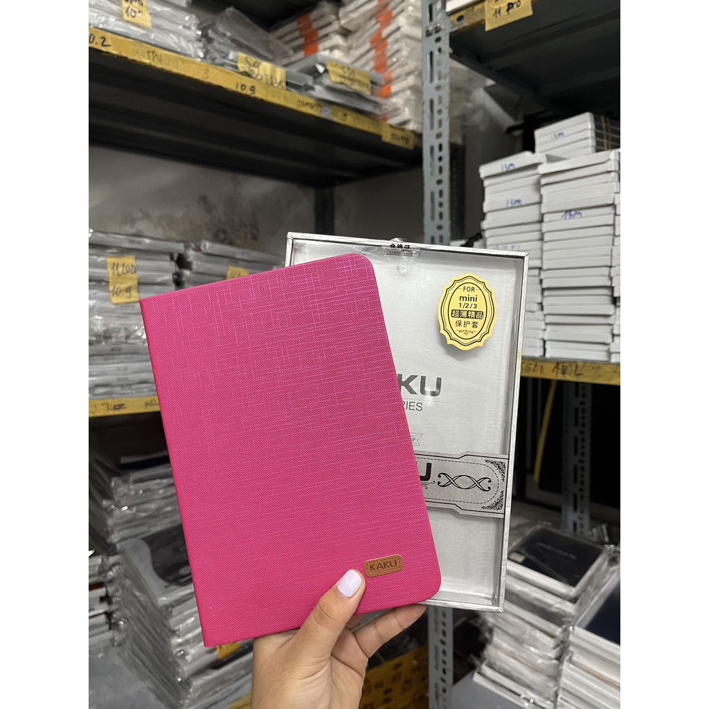 CHÍNH HÃNG  Bao da XƯỚC ỐP LƯNG 2 MẶT KAKU iPad Mini 1 2 3 4 CHỈ CÓ MÀU HỒNG