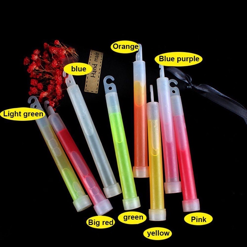 Que phát sáng dạ quang dùng một lần Glow stick - Light Stick 6 inch1.5x15cm sáng 12 tiếng màu sắc ngẫu nhiên