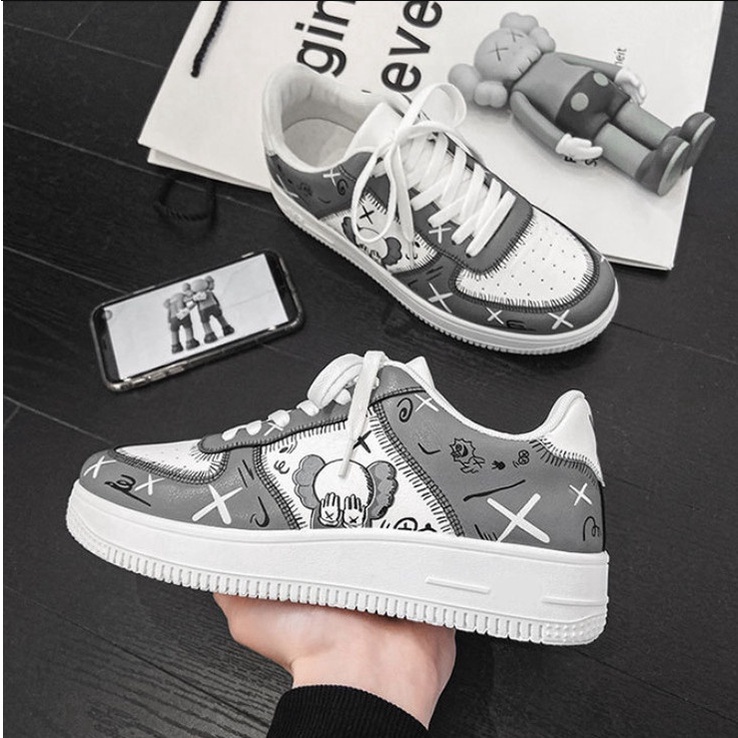 Giày Bearbrick custom air jordan, Giày sneaker nam nữ chú hề ma quái hàng quảng châu cao cấp