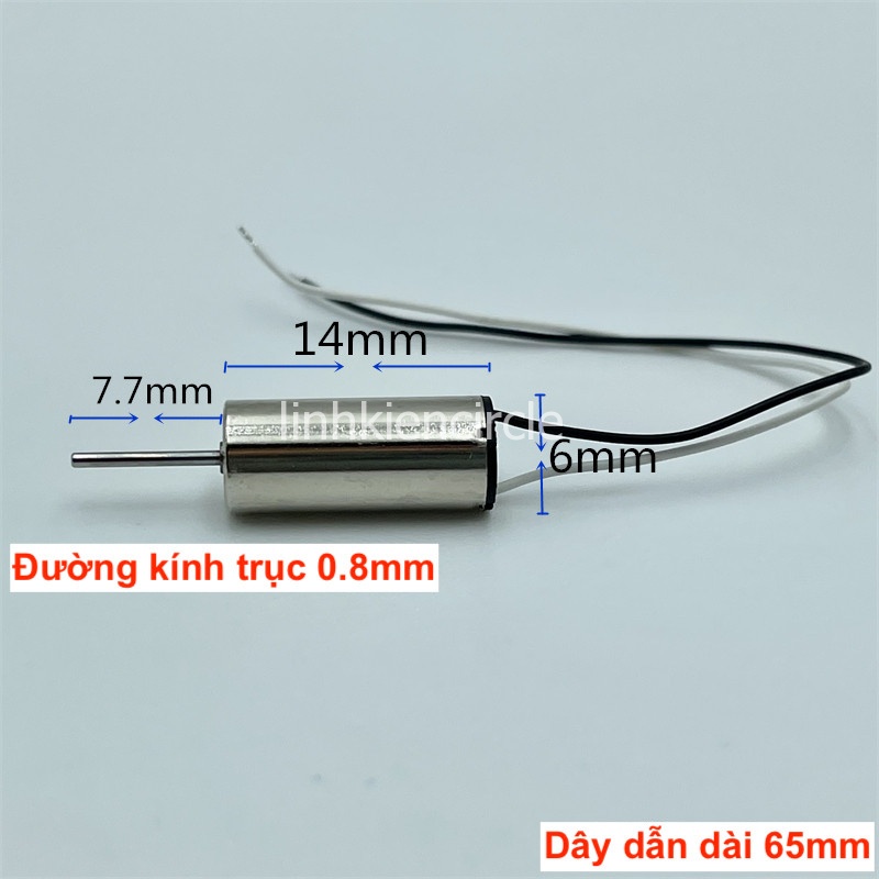 Motor máy bay mini 614 máy bay mô hình quadcopter 3.7V 50000 RPM tốc độ cao NdFeB động cơ từ tính mạnh - LK0456