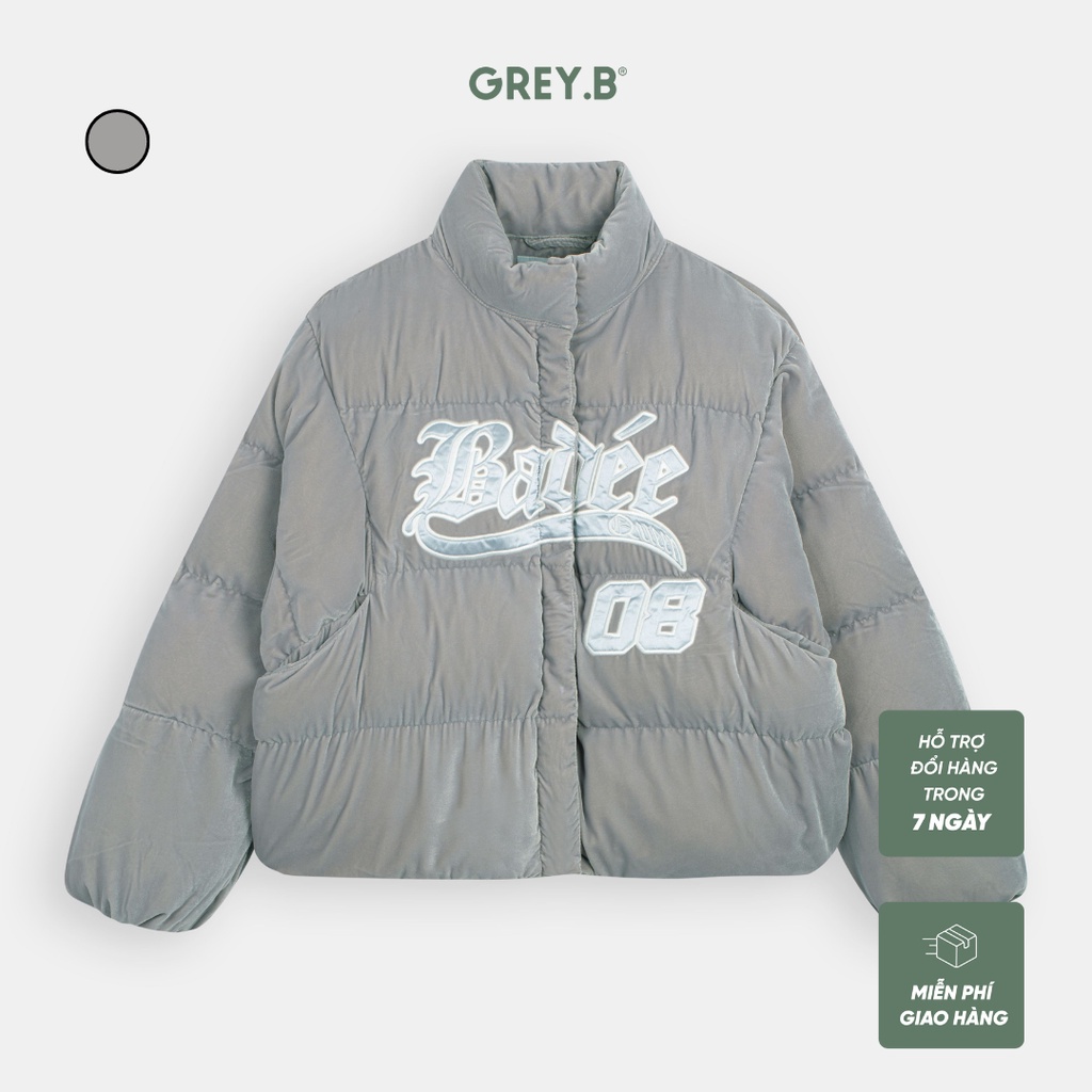 Áo Khoác Phao Badee Velour Puffer Jacket Unisex Phong Cách Hàn Quốc