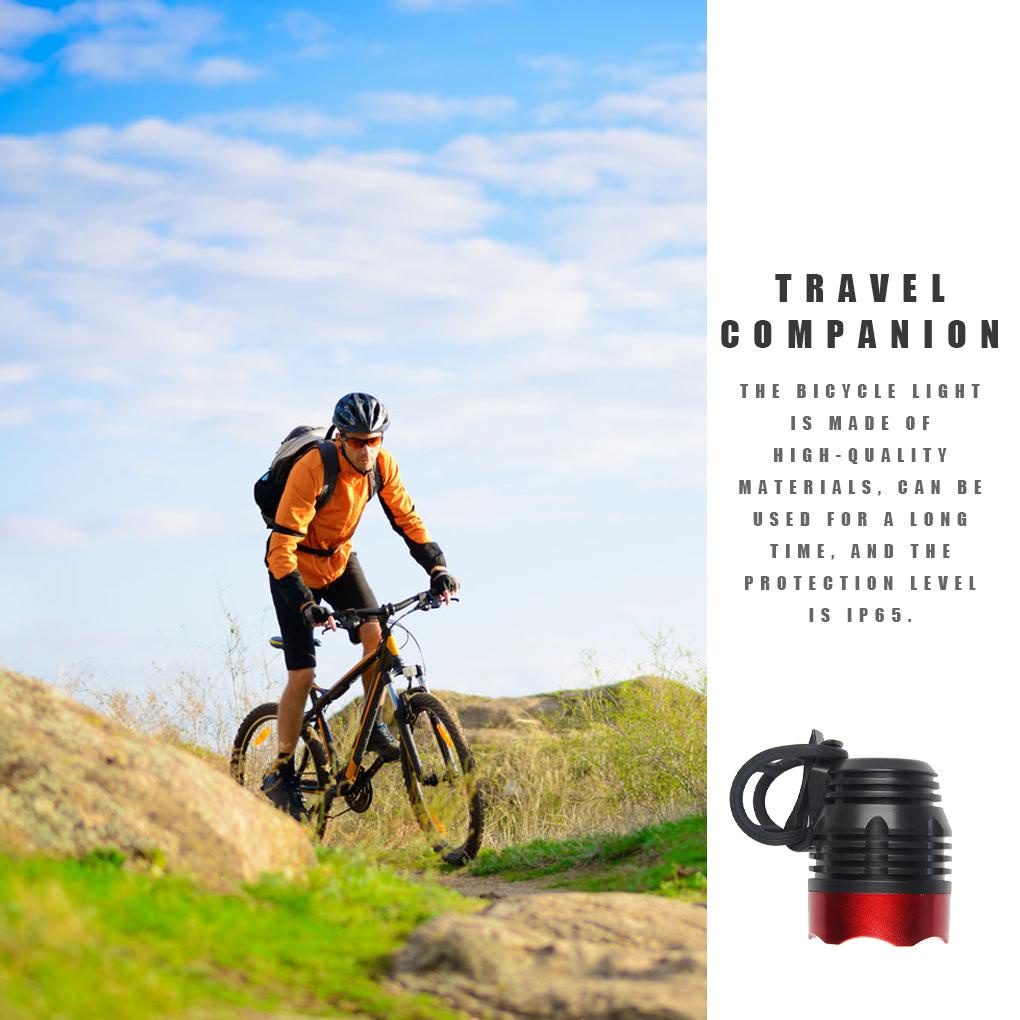 Đèn Pha Xe Đạp Ban Đêm 3 Chế Độ Sáng Chống Thấm Nước Màu Đỏ Đen