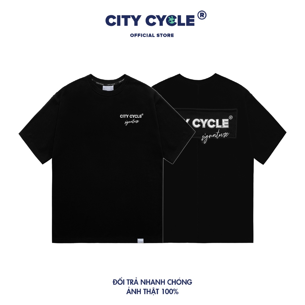 Áo thun local brand thêu Signature City Cycle oversize nam nữ form rộng