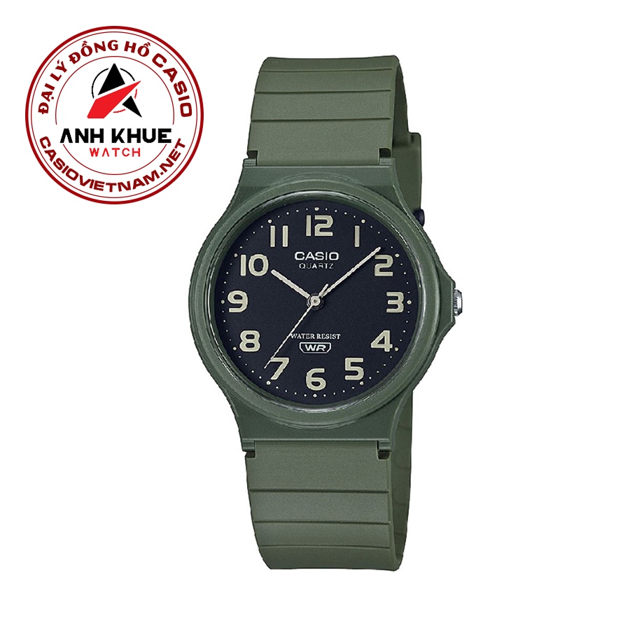 Đồng Hồ Casio Nữ MQ-24UC-3BDF | Dây Nhựa Màu Xanh | 3 Kim | Chống Nước