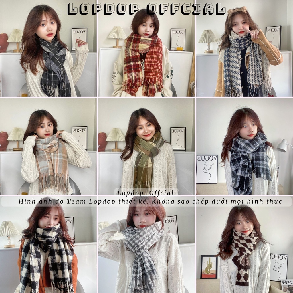 Khăng Choàng Cổ - Khăn Dạ Len Quàng Cổ Mùa Đông Hàn Quốc K15