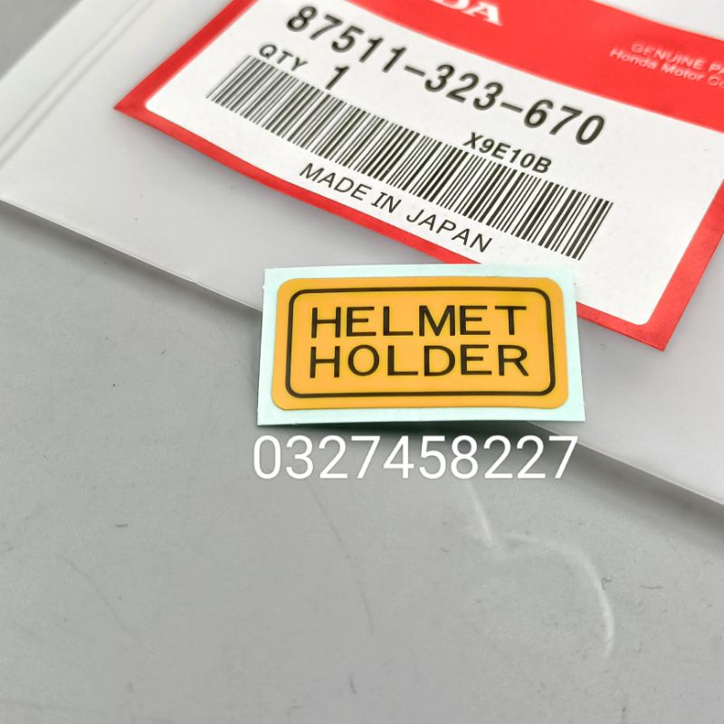 Tem HELMET dán sườn thùng xăng xe DREAM thái zin Honda