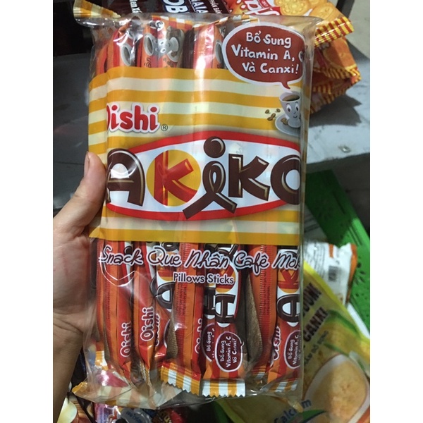 Bánh snack Akiko oishi các vị gói 20 que dài